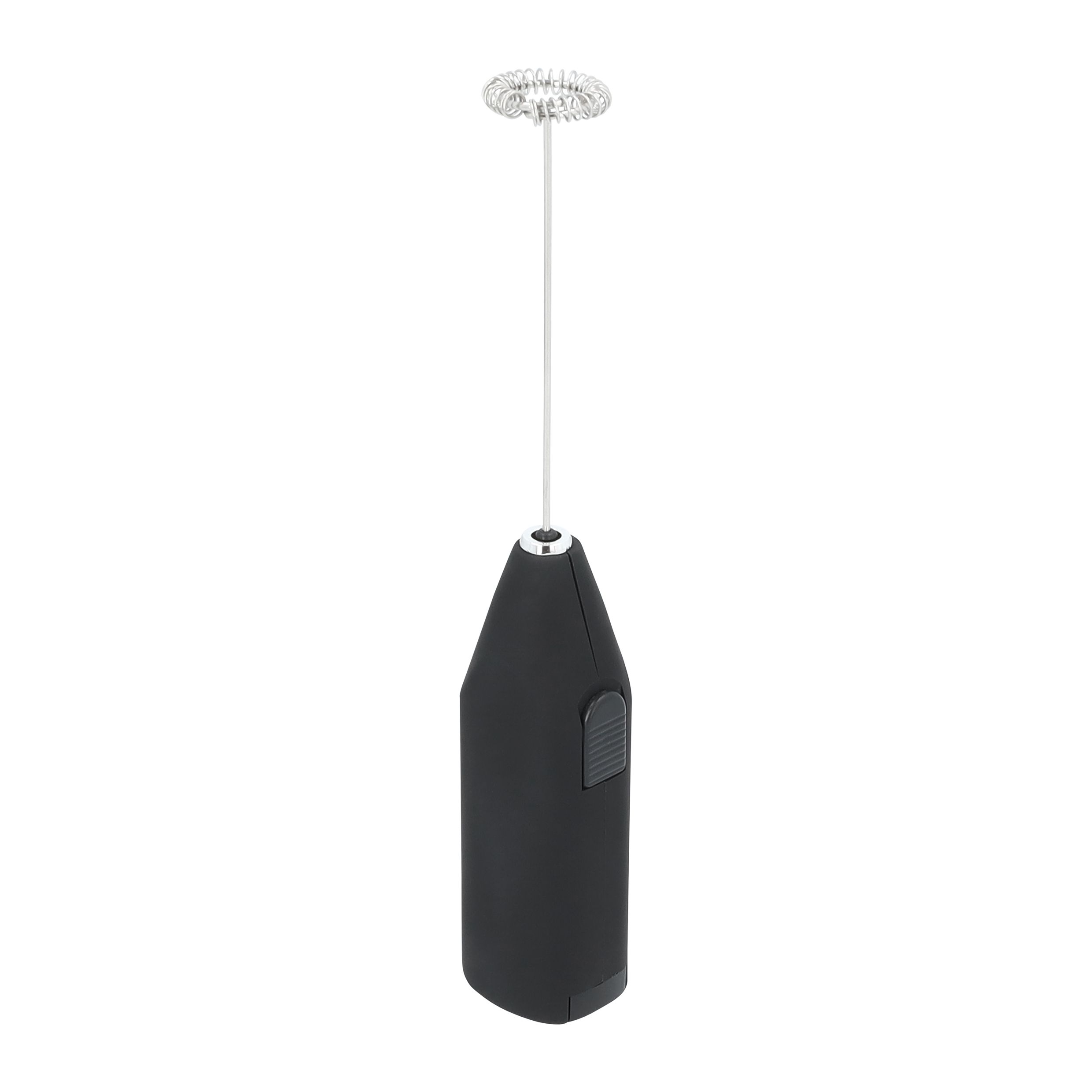Krumble Zwarte Melkopschuimer – Compact Design in Kunststof en RVS