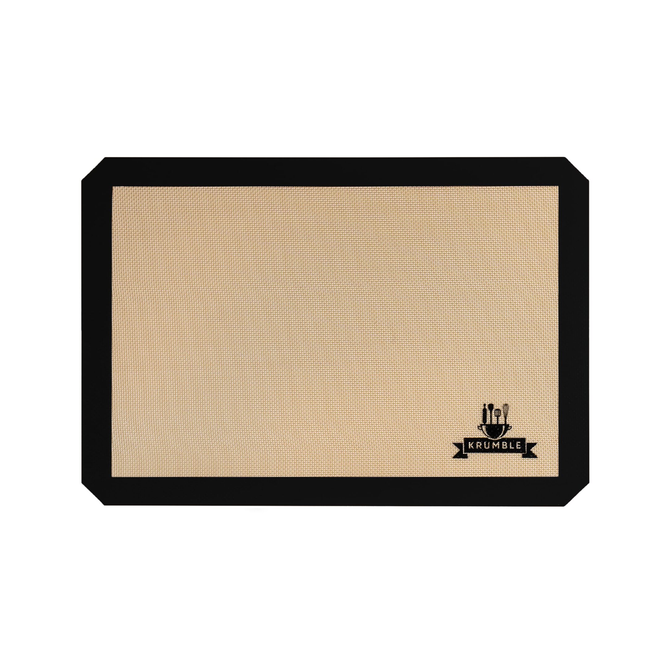 Krumble zwarte siliconen bakmat 30 × 42 cm – Antislip, hittebestendig en herbruikbaar