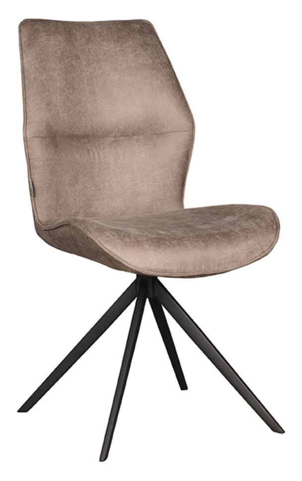LABEL51 Comfy Eetkamerstoel in Taupe – Comfortabel Design voor elke Tafel