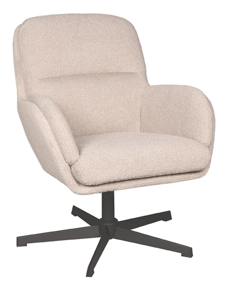 LABEL51 Draaifauteuil Moss Bouclé – Comfortabel en stijlvol in Naturel