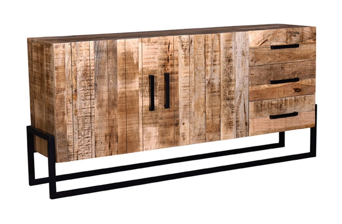 LABEL51 Dressoir Bolivia – Uniek Mangohouten Design van 184 cm
