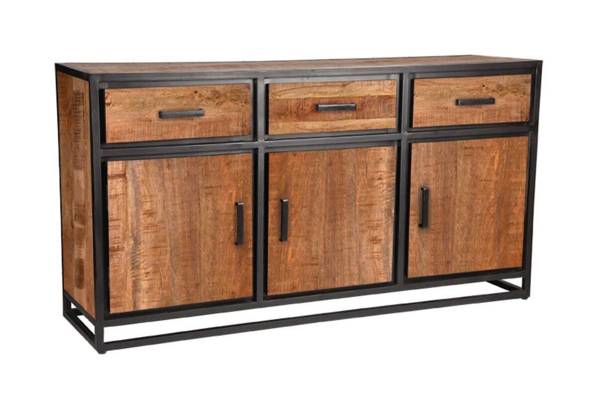 LABEL51 Dressoir Tampa – Handgemaakt Mangohouten Accent van 170 cm