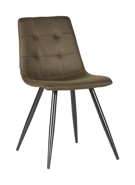 LABEL51 eetkamerstoel Jay – stijlvolle groene microvezel stoel voor iedere setting