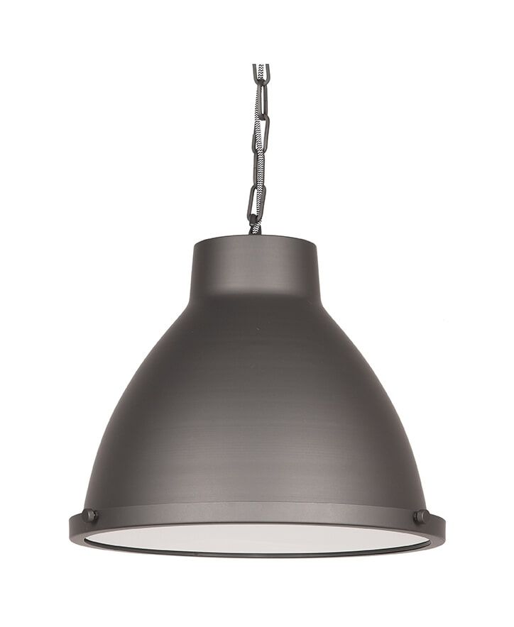 LABEL51 Hanglamp Industry – Moderne Industriële Sfeer in Grijs Metaal