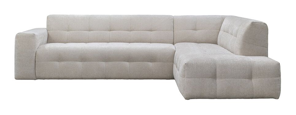 LABEL51 Hoekbank Lorenzo Rechts – Luxe comfort in naturel Elite bekleding