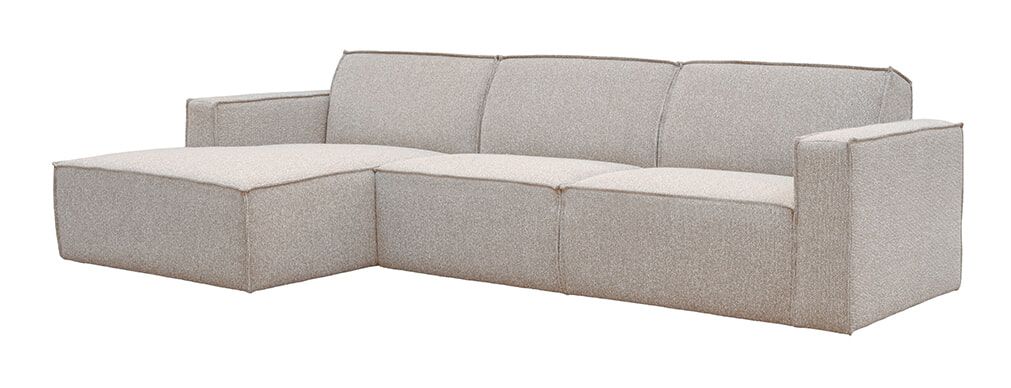 LABEL51 Loungebank Kay Links – natuurlijke bouclé lounge
