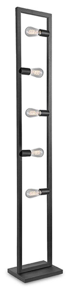 LABEL51 Quadrato 5‑lamps Vloerlamp – Moderne Zwarte Lichtslinger voor Iedere Woonkamer