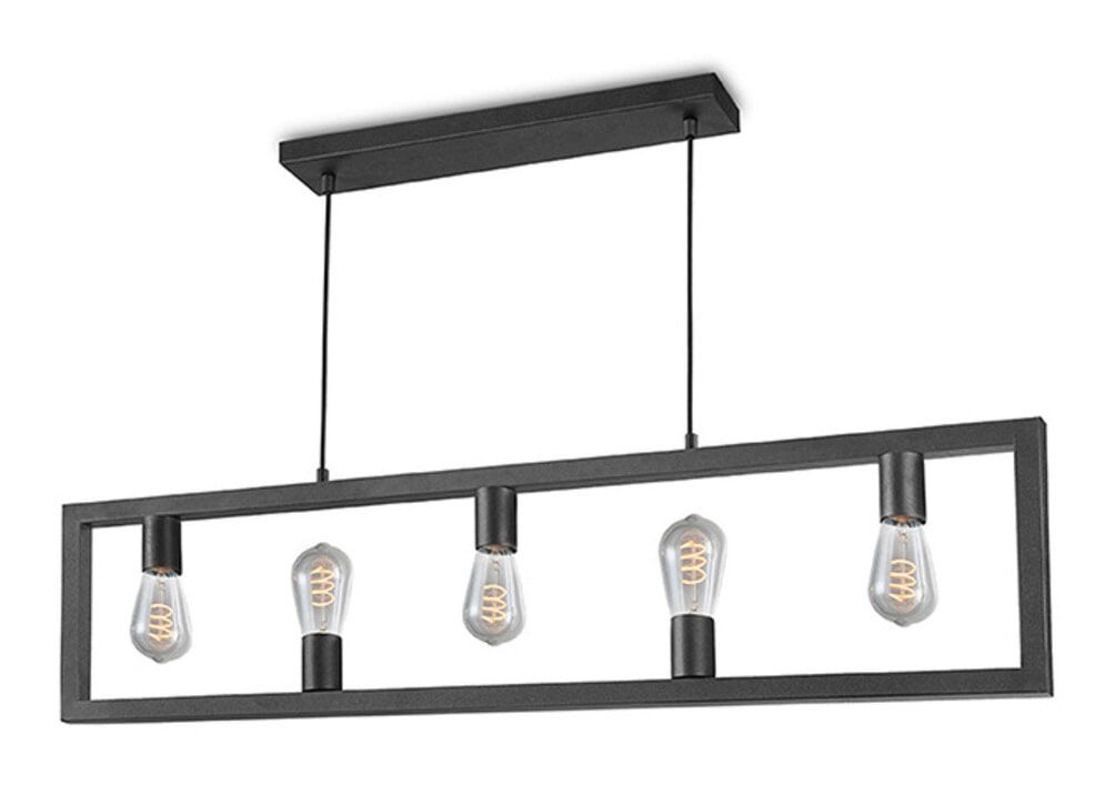 LABEL51 Quadrato Hanglamp – Moderne 5‑lampeninstallatie in Zwart