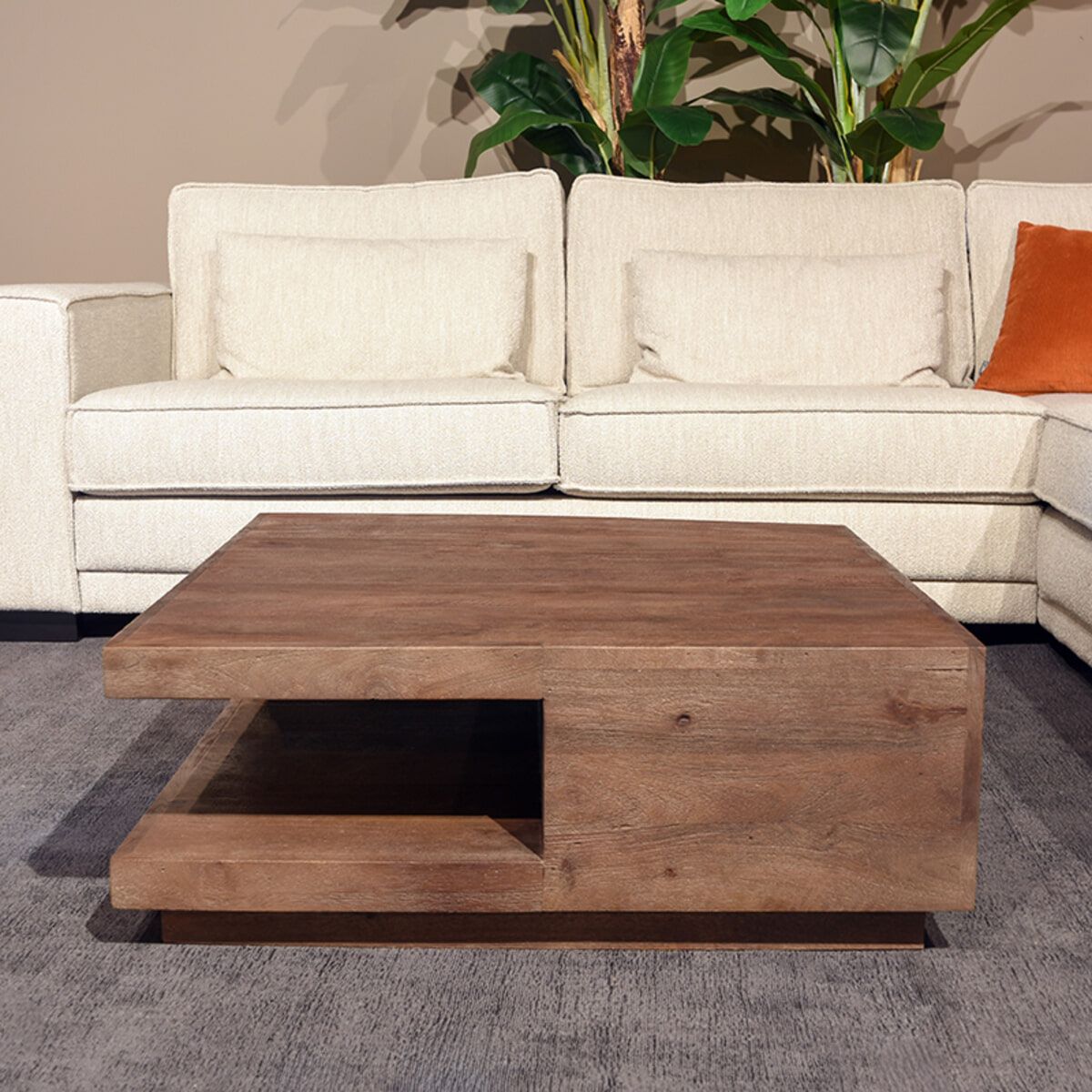 LABEL51 Square Salontafel – Strak vierkant mangohout in Espresso
