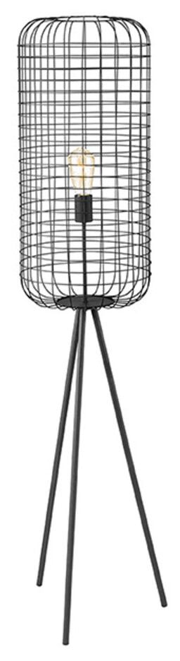 LABEL51 Vloerlamp Solido 146 cm – Strakke Zwarte Designlamp voor een Luchtig Lichtspel