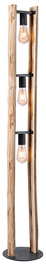 LABEL51 Woody Houten Vloerlamp – 3‑delig, dimbaar designicoon
