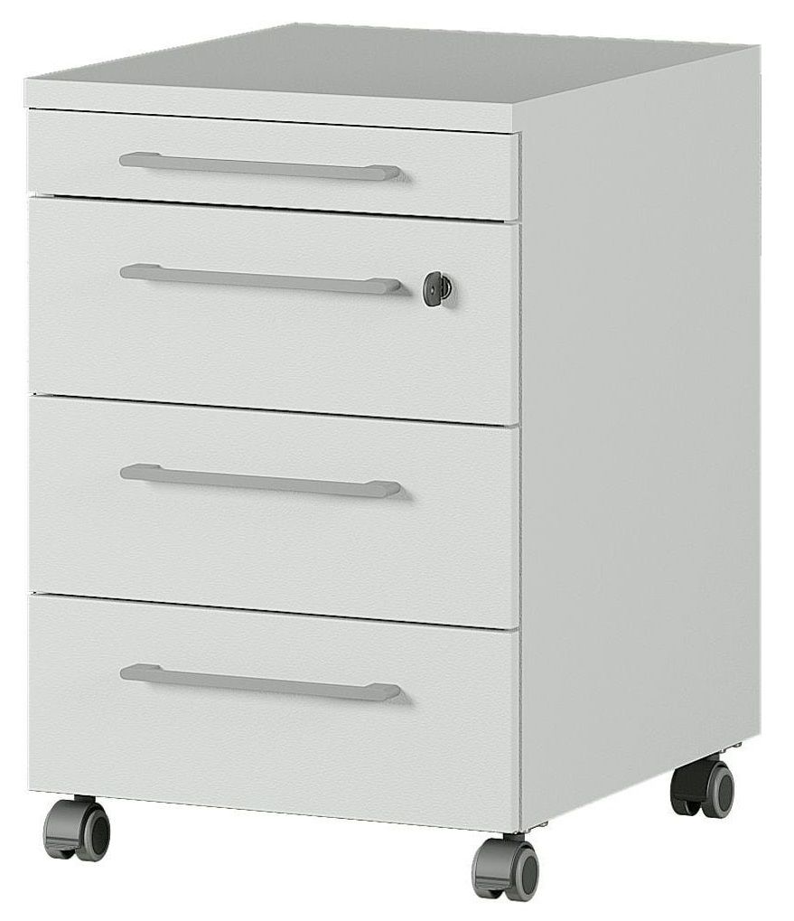 Ladeblok Agenda 61 cm – Lichtgrijs, 4‑lade opbergkast met slot