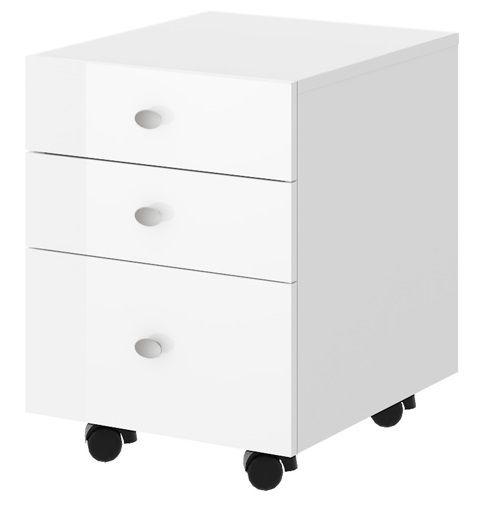 Ladeblok Murano 56 cm – Hoogglans wit, mobiel en functioneel