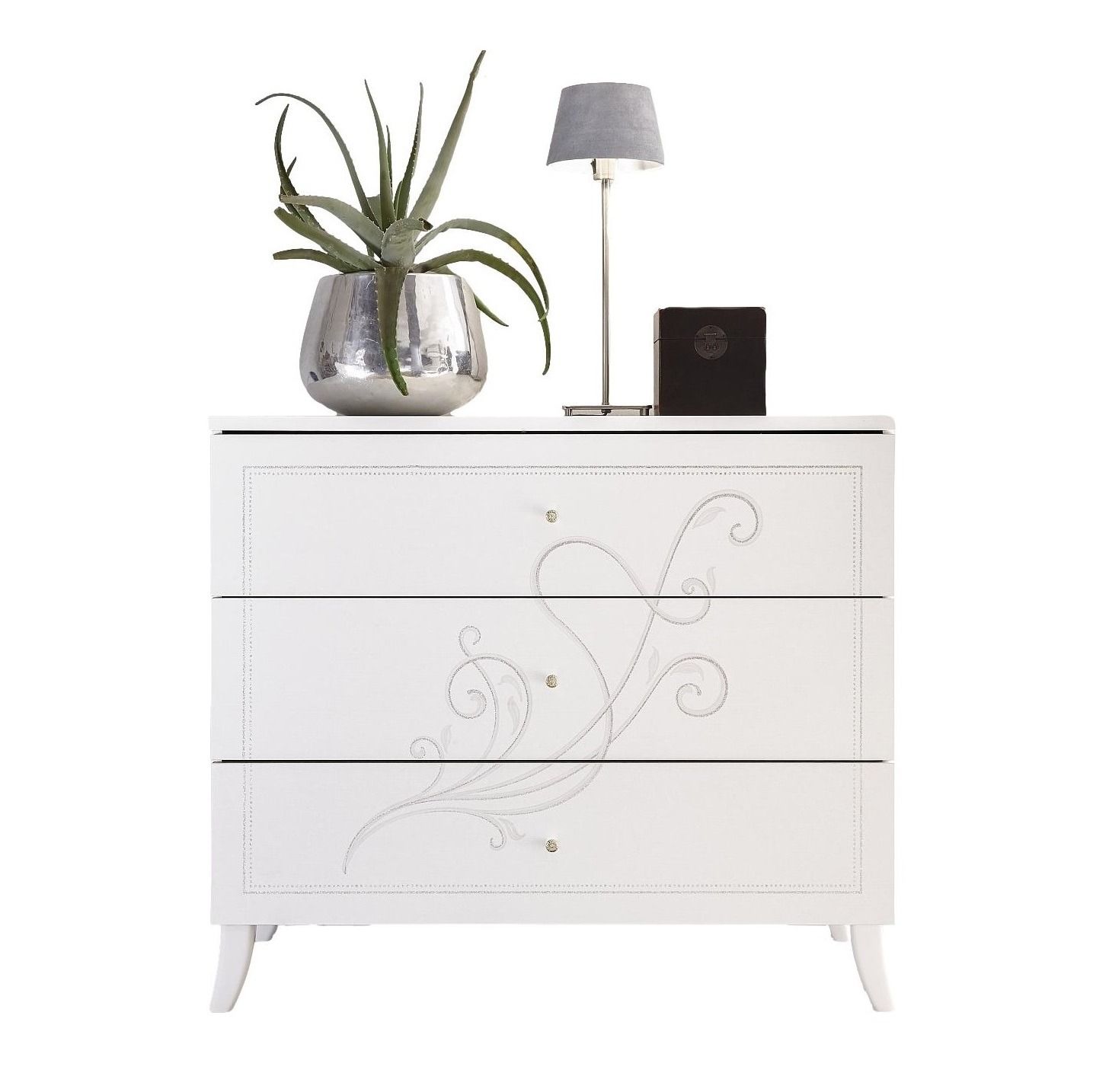 Ladekast Nivea 104 cm – Modern design en ruime opbergruimte in mat wit