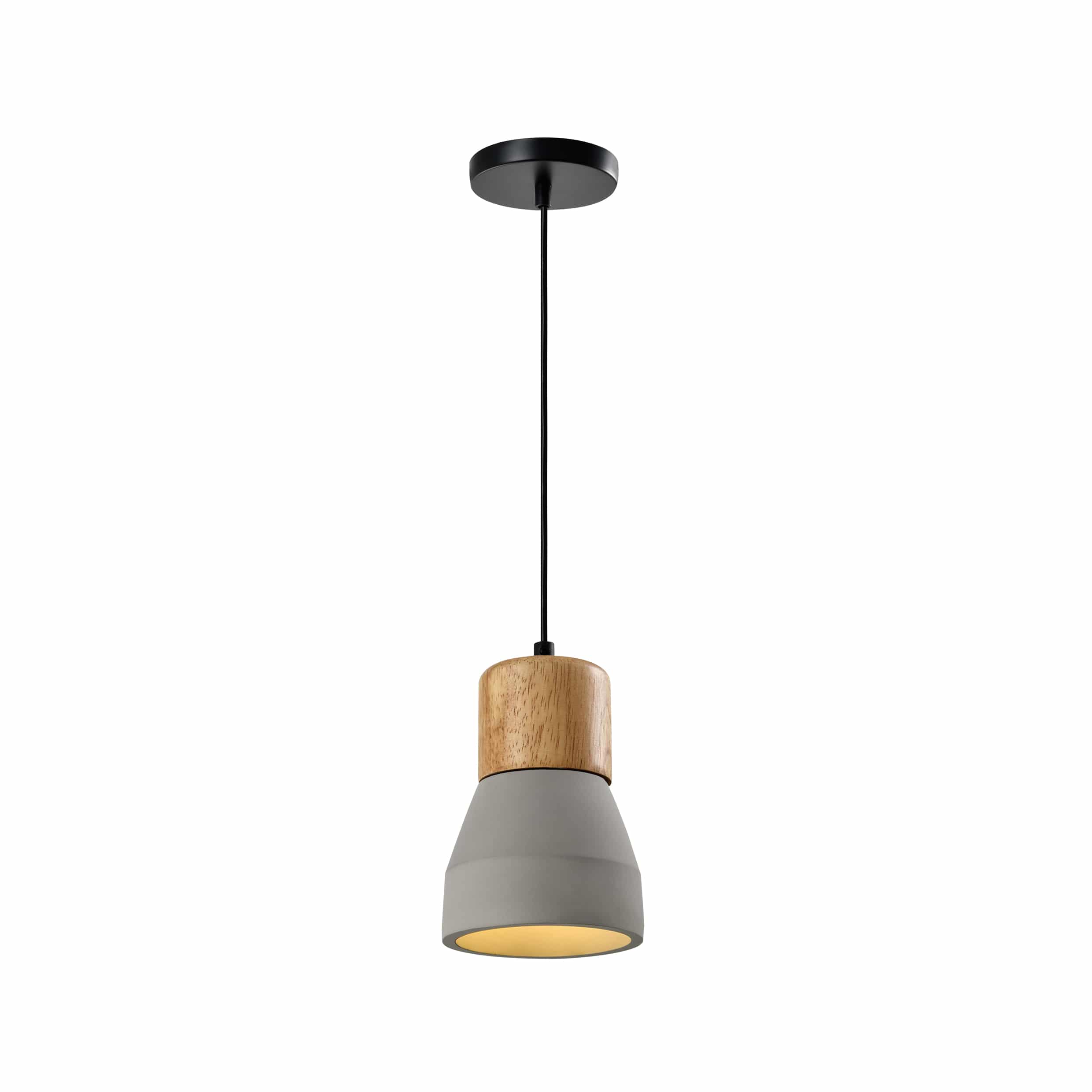 Landelijke betonnen hanglamp QUVIO – grijs, dimbaar, compact 13 cm