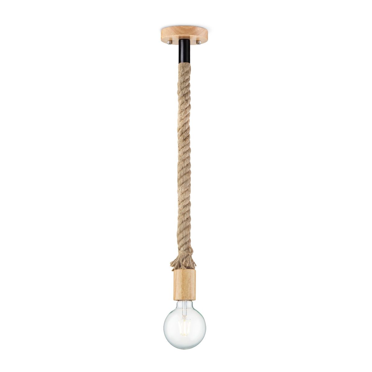 Landelijke Hanglamp Leonardo – Rustieke Touwlamp voor Woonkamer, Slaapkamer en Keuken