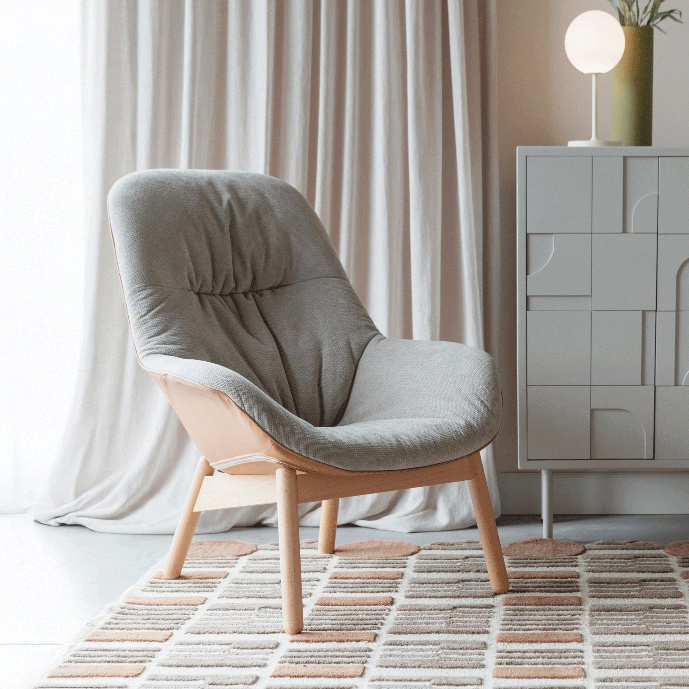 Latyra Fauteuil van ZILT – Moderne Grijze Comfort met Lederlook
