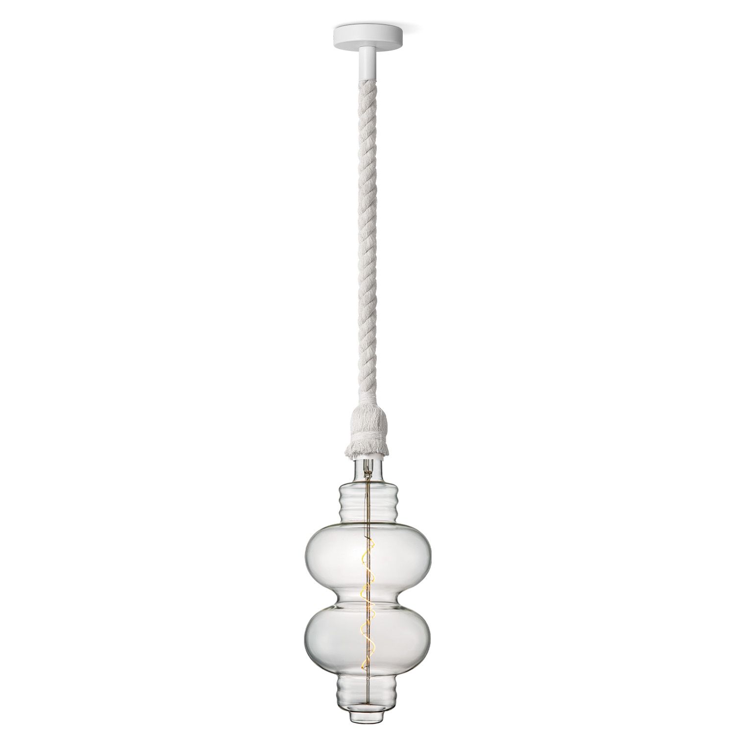 Leonardo Hanglamp in Wit – Robuuste Touwlamp van Home Sweet Home