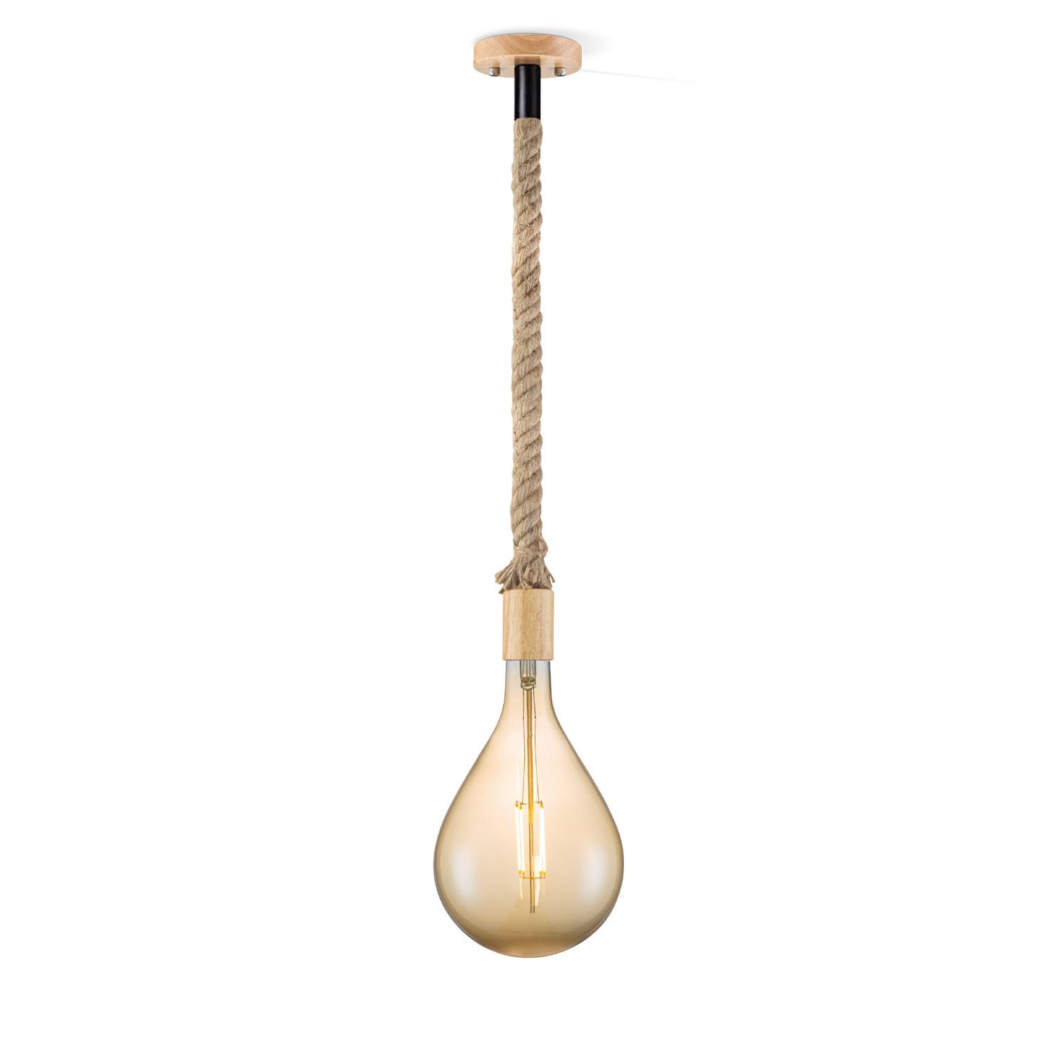 Leonardo Hanglamp van Home Sweet Home – Amber Touwlamp voor een Warm Thuisgevoel