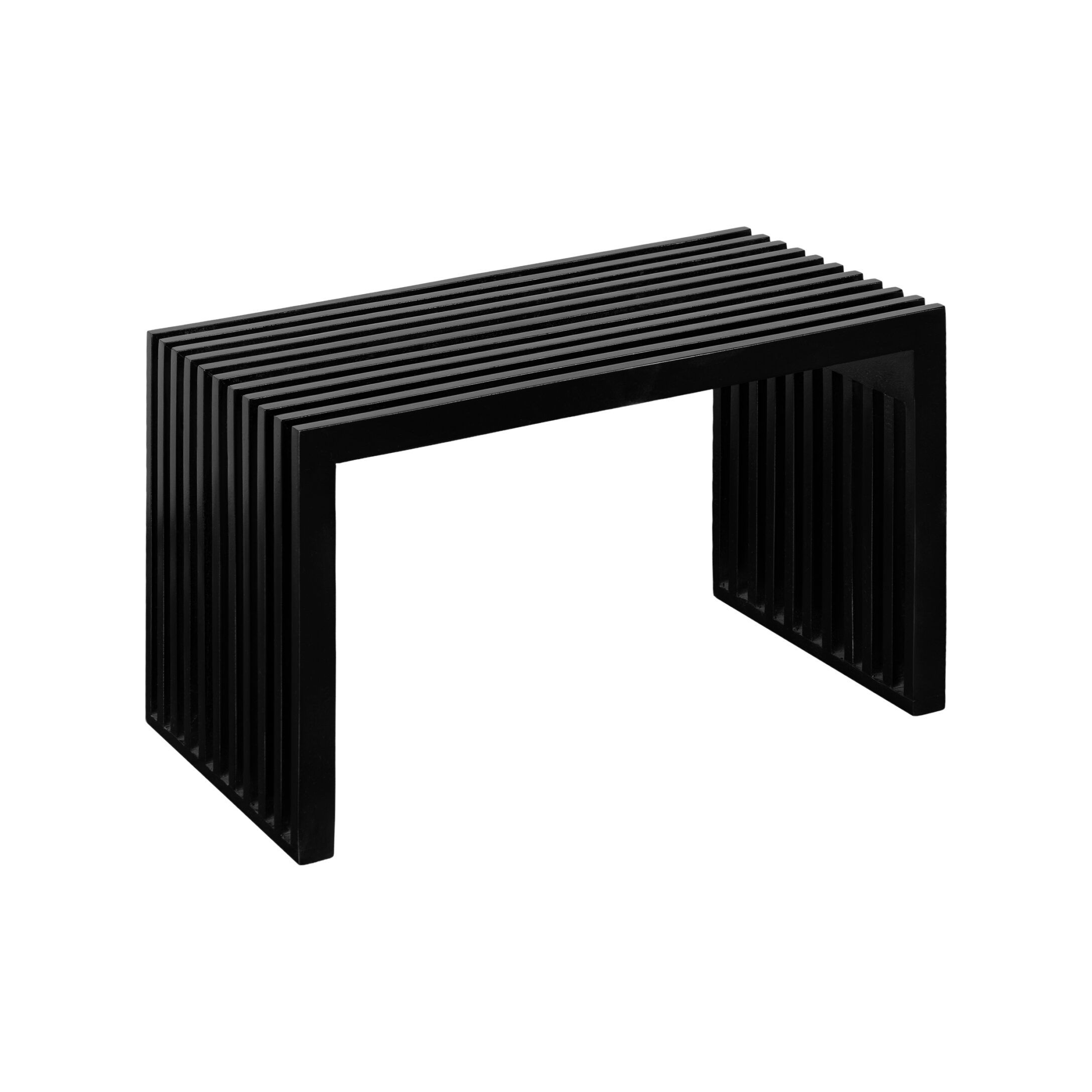 Lewis & Loft Halbankje Lexi – Compact zwart schoenbankje van FSC‑gecertificeerd mangohout