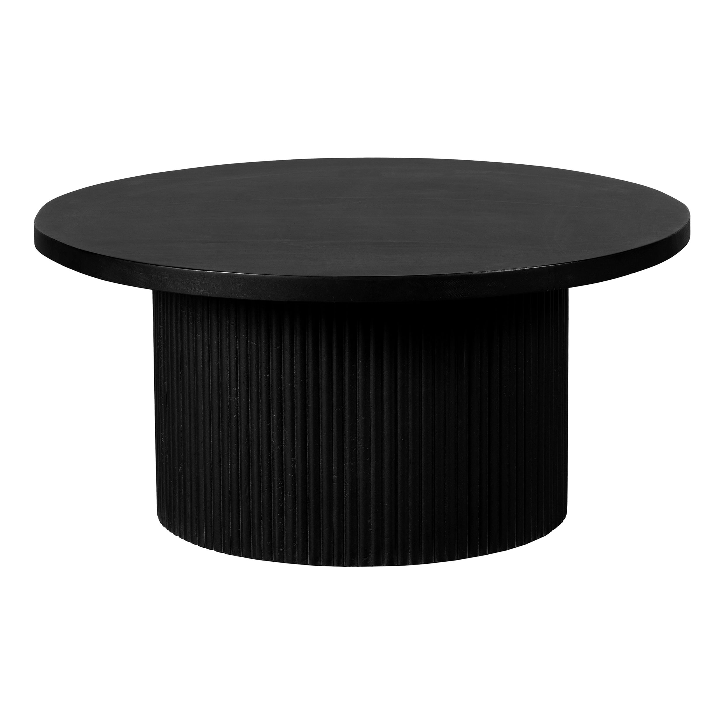 Lewis & Loft Laila – Ronde salontafel van FSC‑Mangohout (70 cm) in zwart