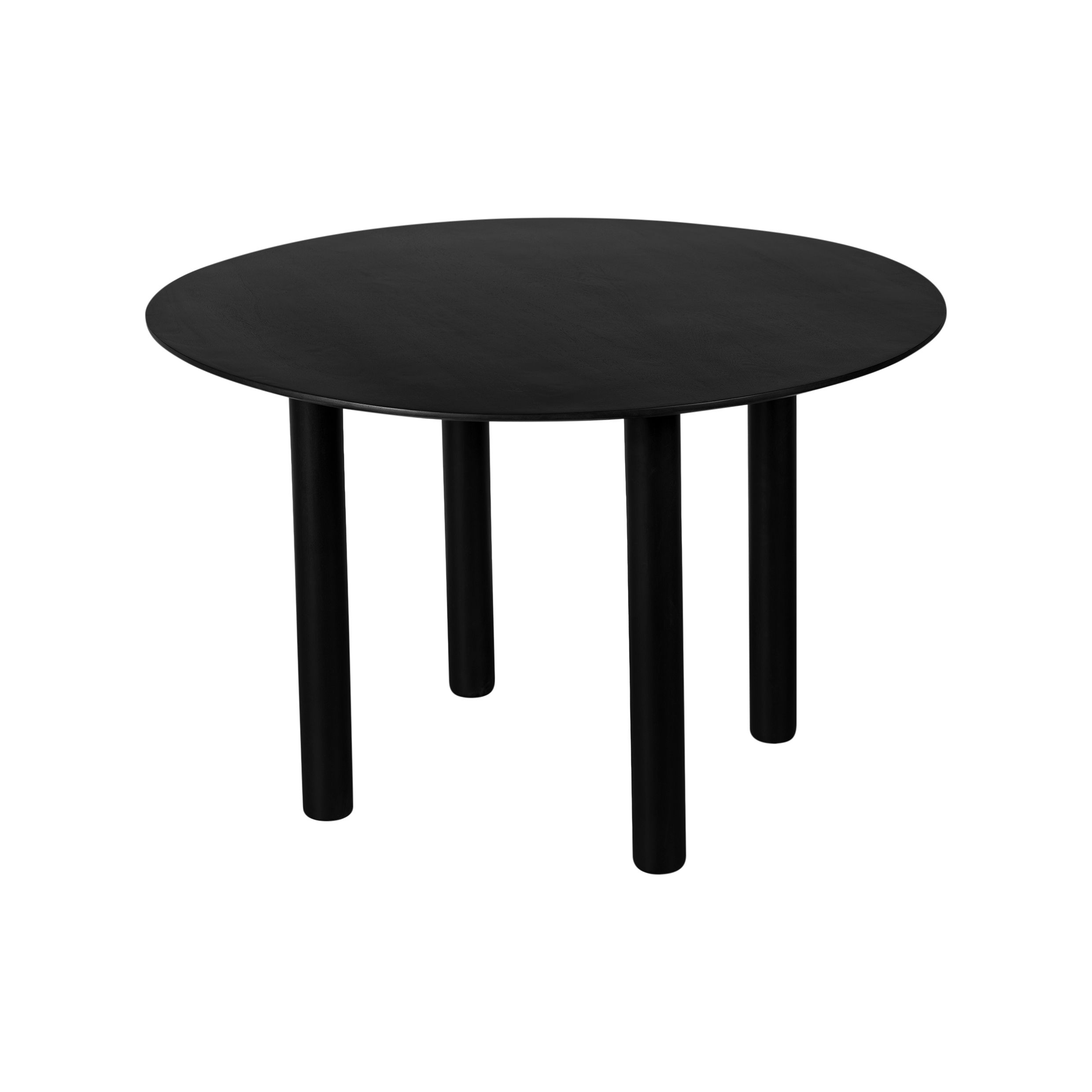 Lewis & Loft Lian ronde eettafel – 120 cm, zwart mangohout (FSC‑gecertificeerd)