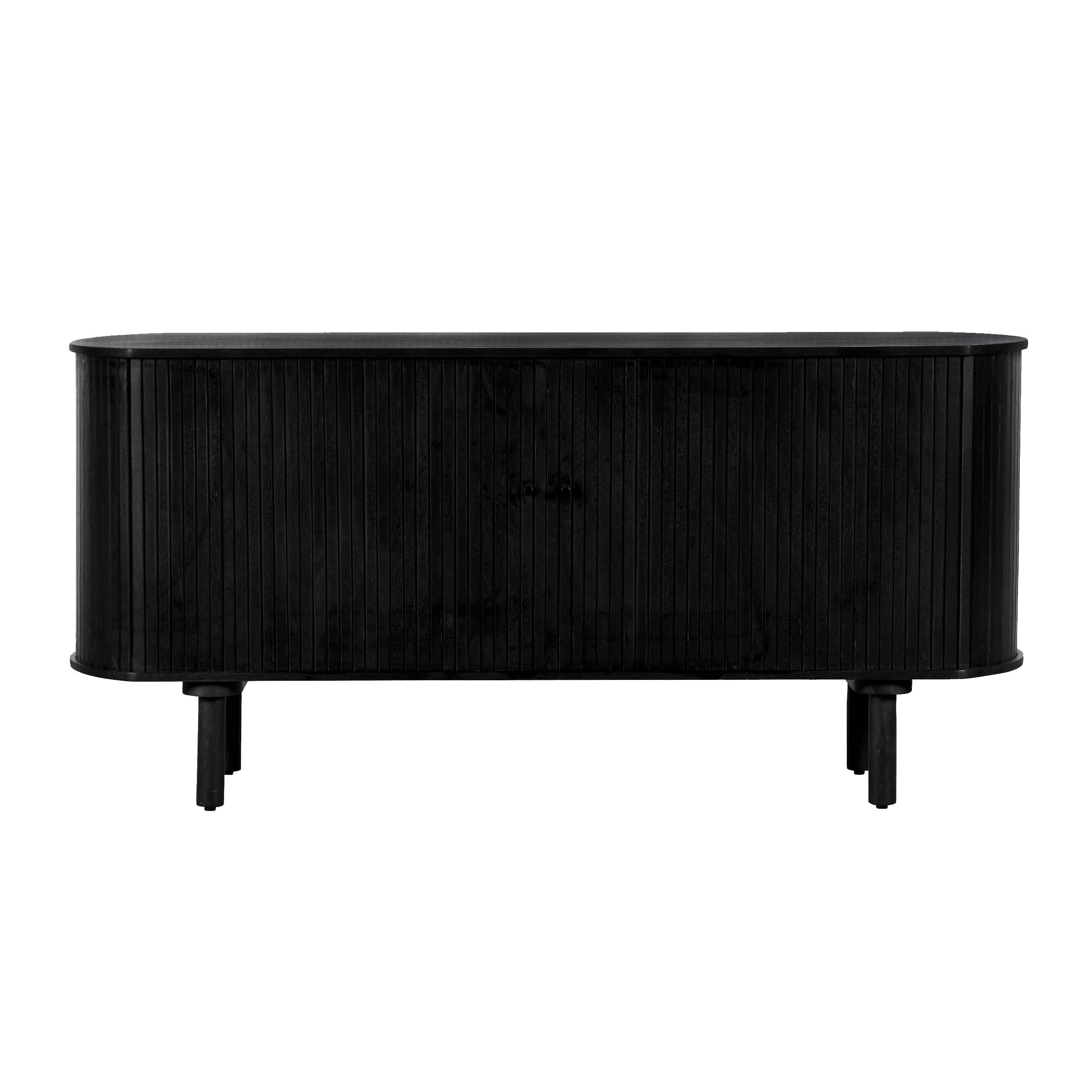 Lewis & Loft Livia dressoir – stijlvol zwart mangohout van 160 cm