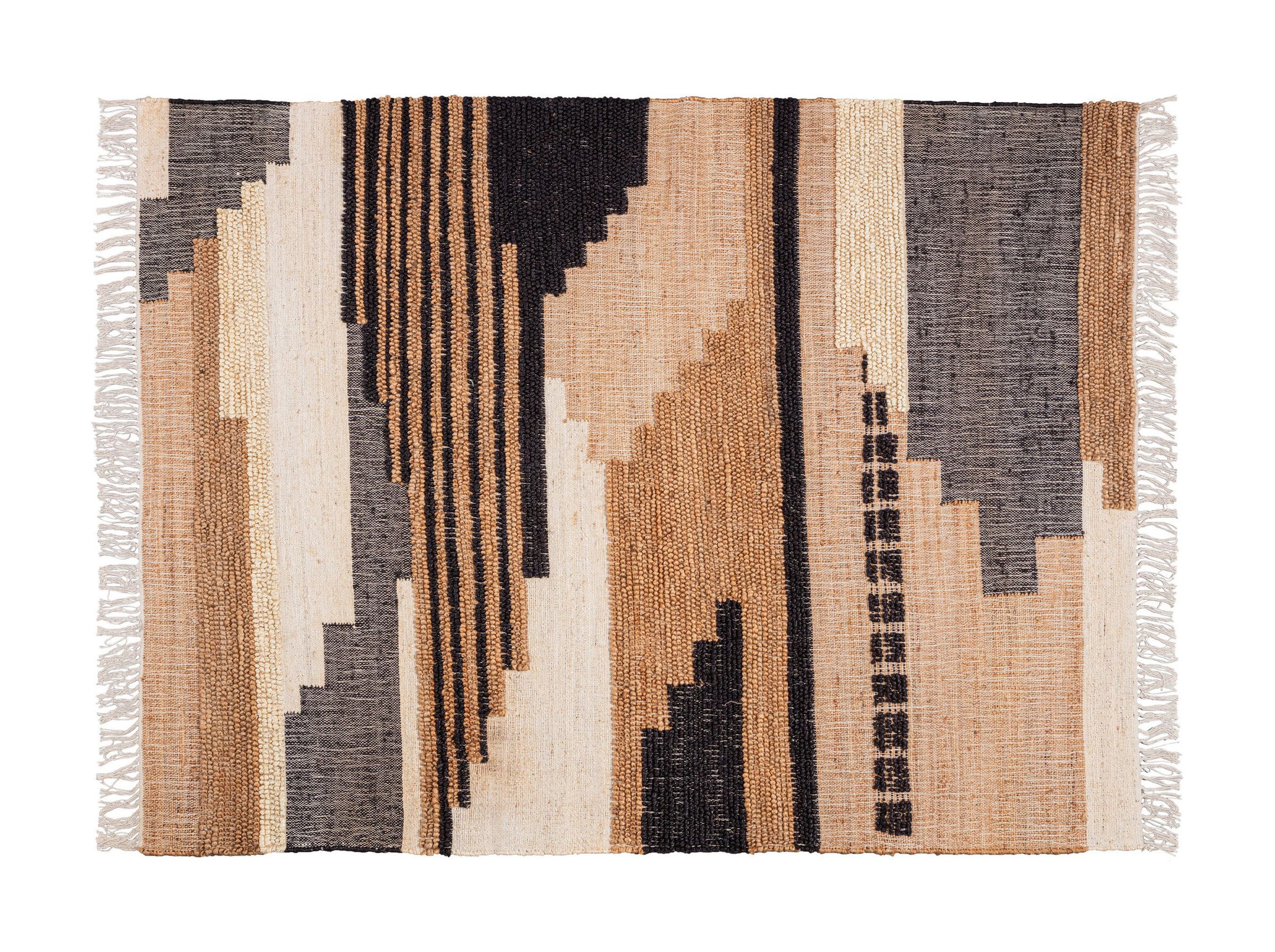 Liberal vloerkleed 170 × 240 cm – natuurlijke kleurmelange in jute & katoen