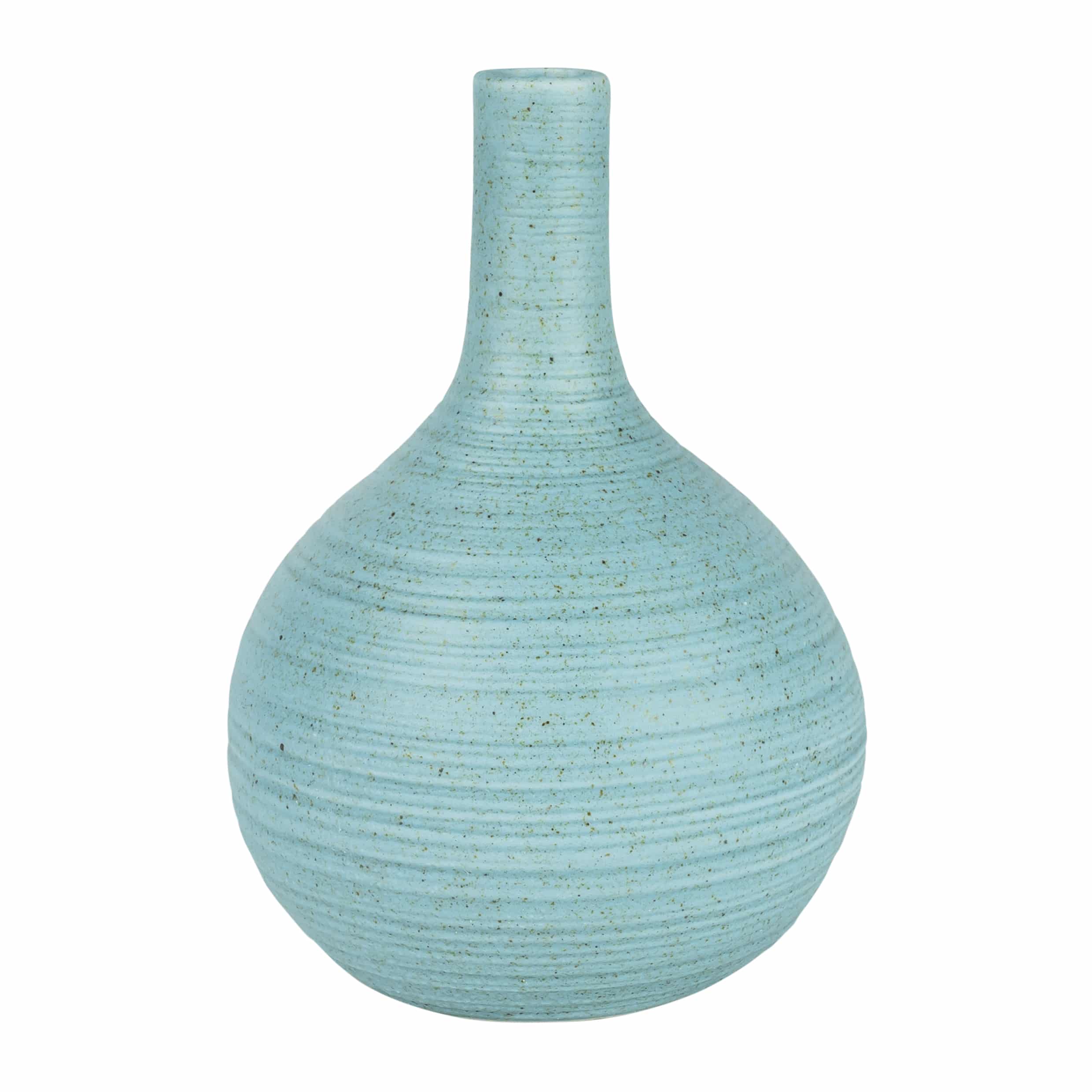 Lichtblauwe keramische bolvaas QUVIO – Compacte eyecatcher voor elk interieur