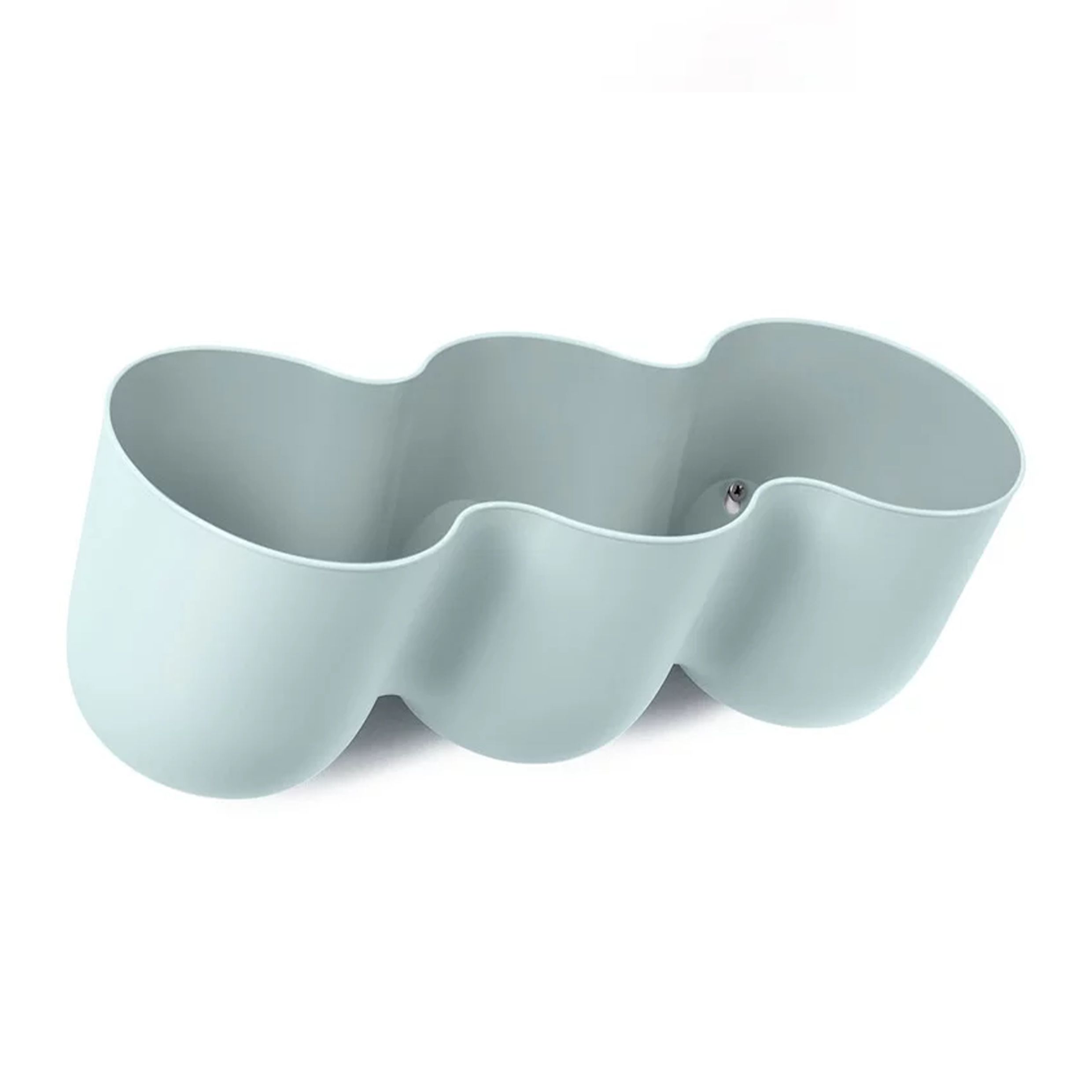 Lichtblauwe QUVIO Wandbloempot 3‑in‑1 – 15 × 43,5 cm voor binnen & buiten