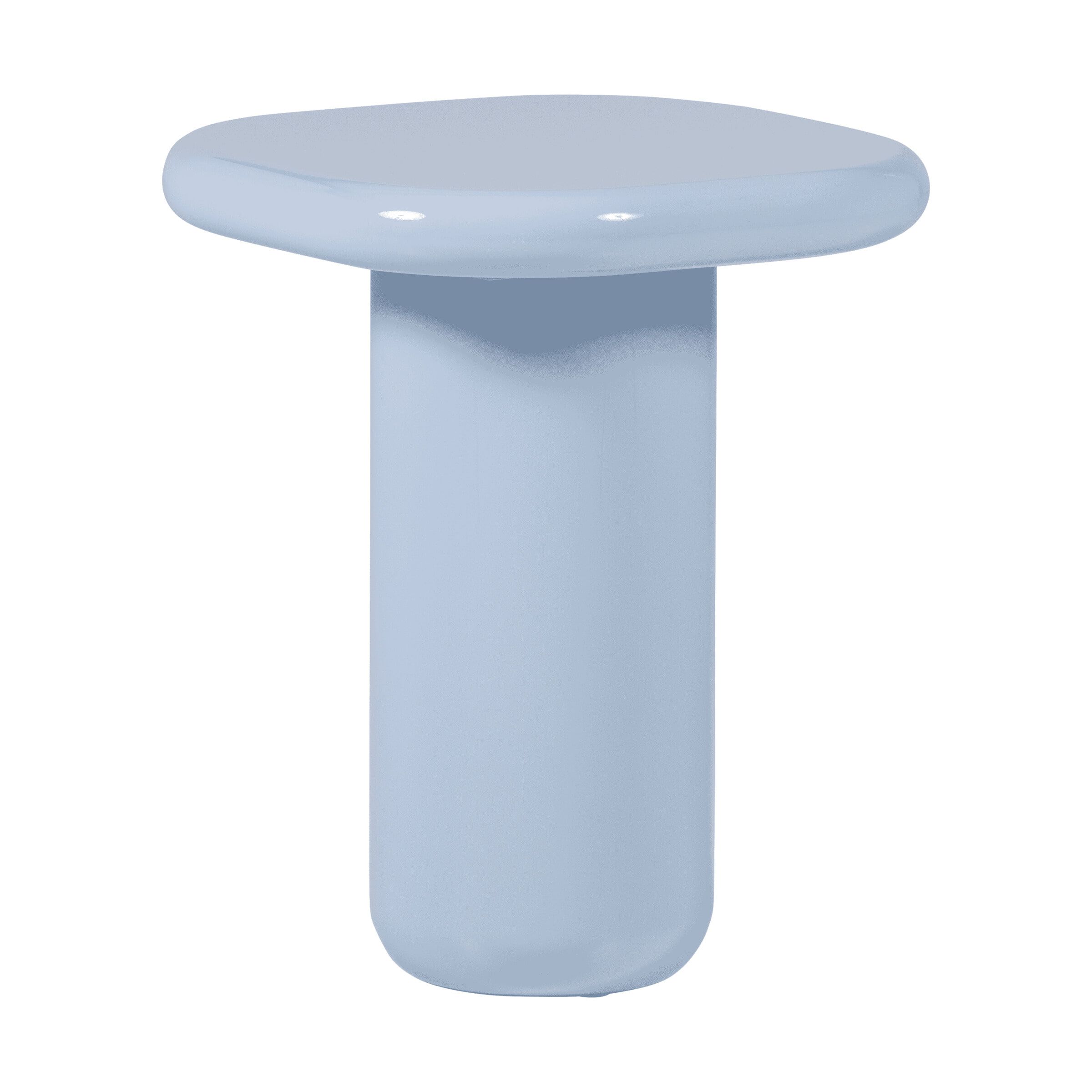 Lichtblauwe ronde bijzettafel Zava – compact design van WOOOD