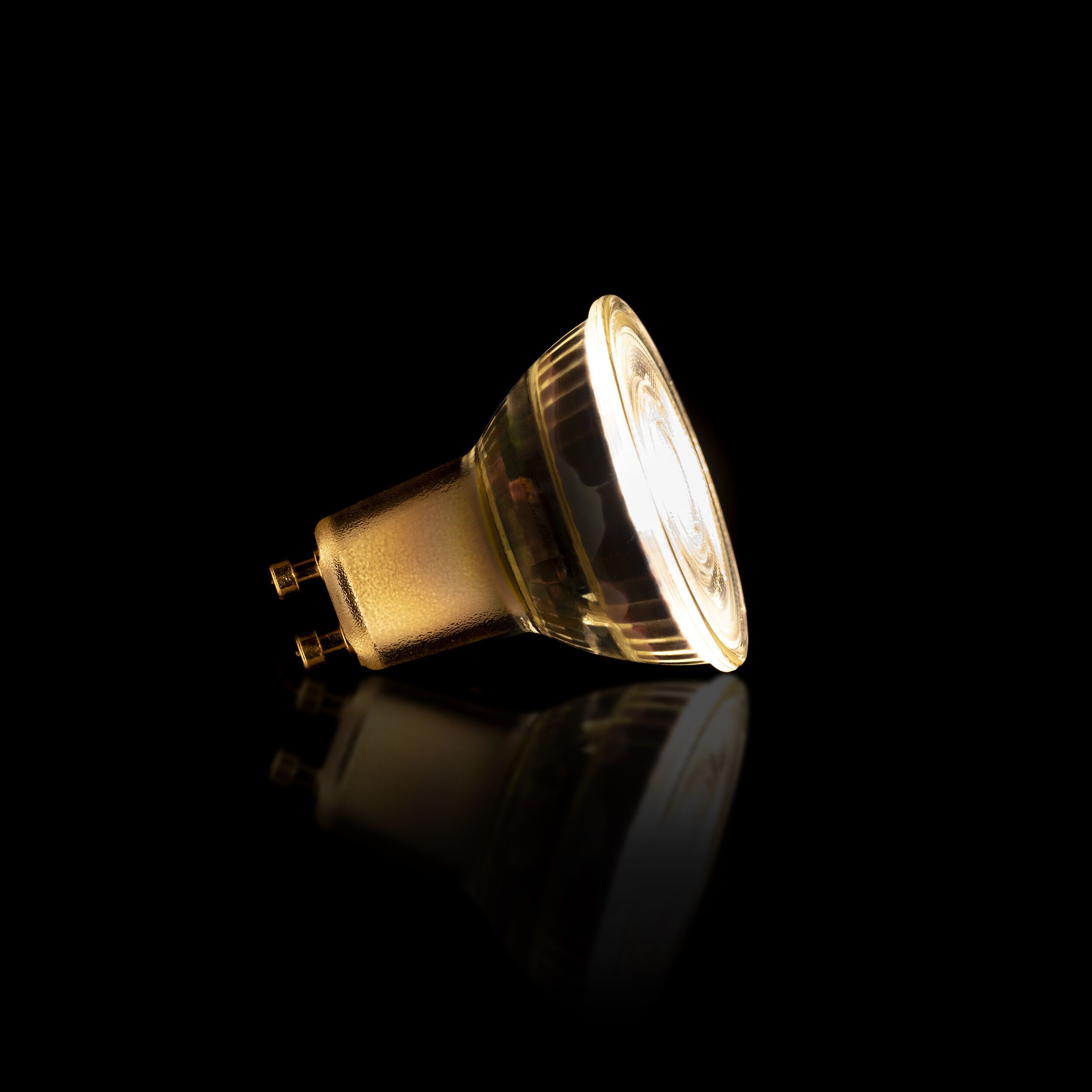 Lichtbron LED GU10 5,5 W – Dimbare, warme sfeer in transparant glas