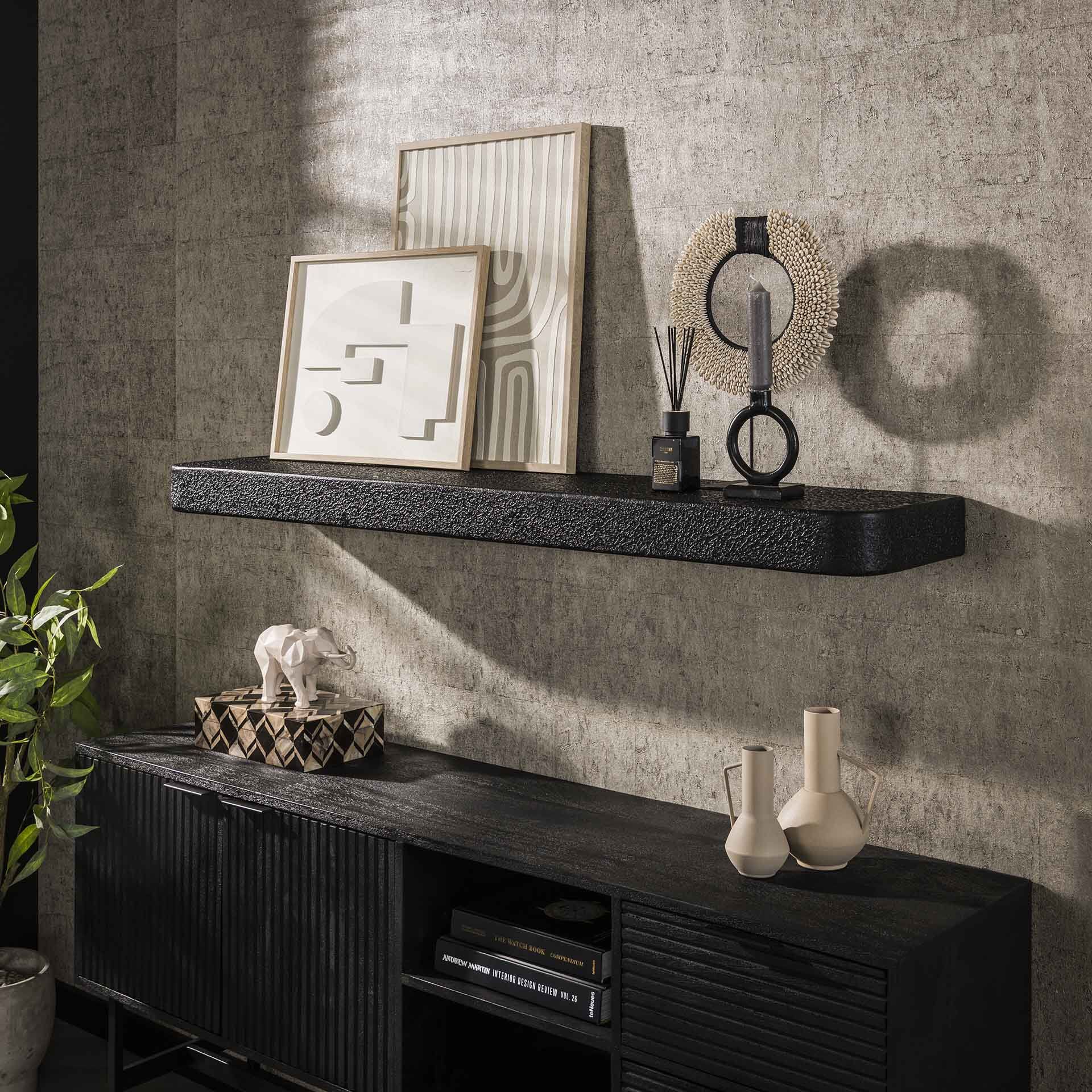 LifestyleFurn Doria Wandplank 150 cm – Luxe Metallic Wanddecoratie