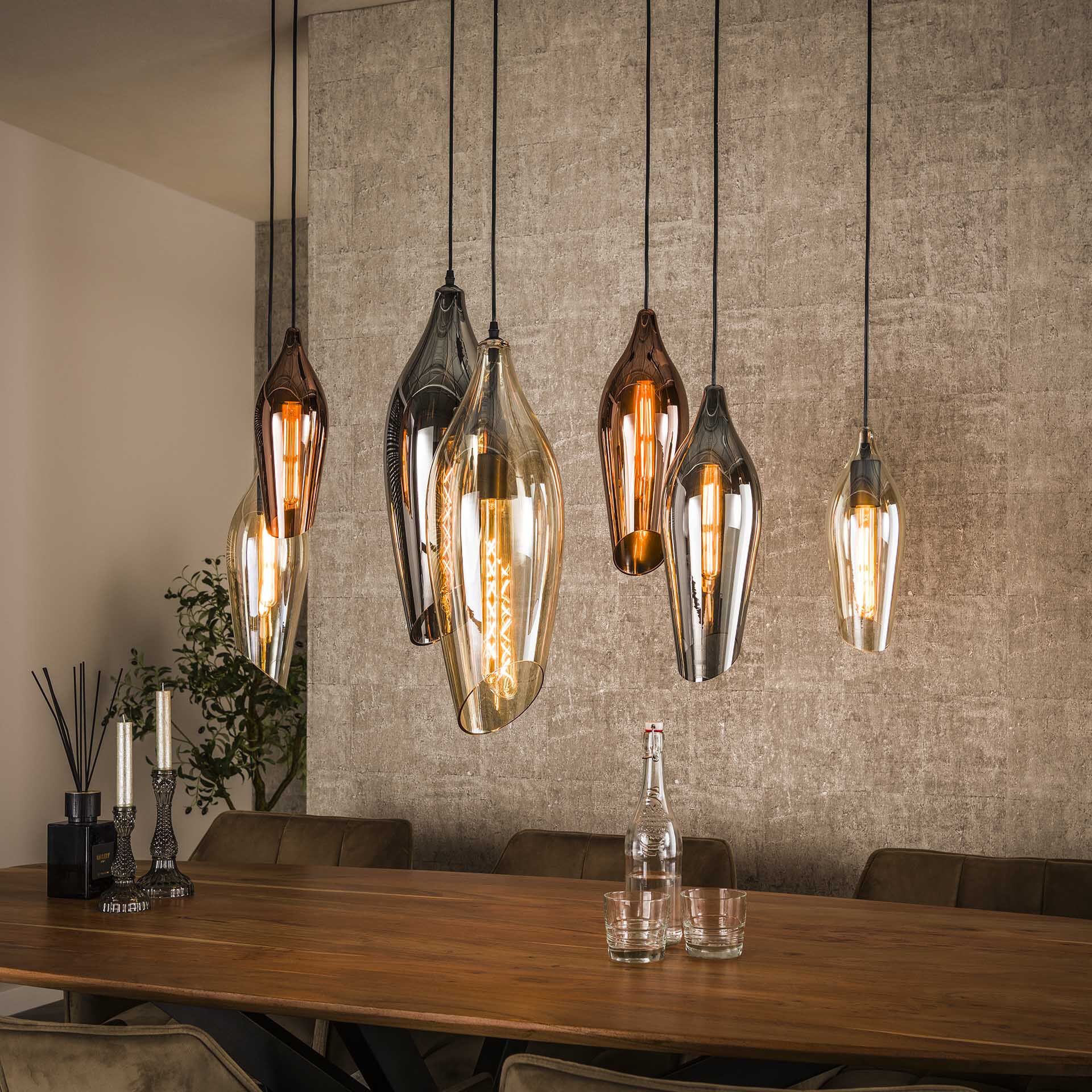 LifestyleFurn Luvia Hanglamp – Moderne glazen eye‑catcher met verstelbare hoogte