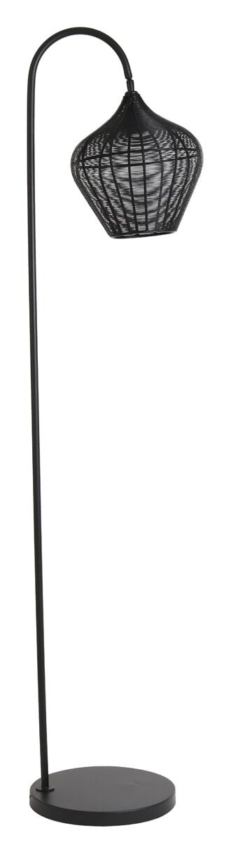 Light & Living Alvaro Vloerlamp 160 cm – Strak Mat Zwart Design
