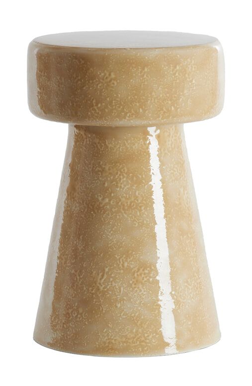 Light & Living Bijzettafel Dakwa – Rond, Zandkleur, 29 cm