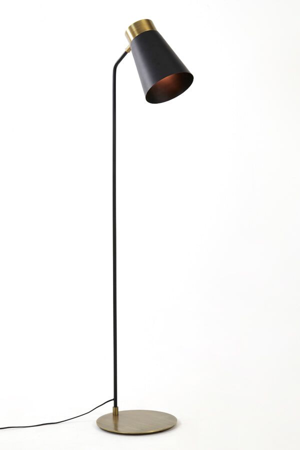 Light & Living Braja vloerlamp – strak minimalistisch met warme bronstint