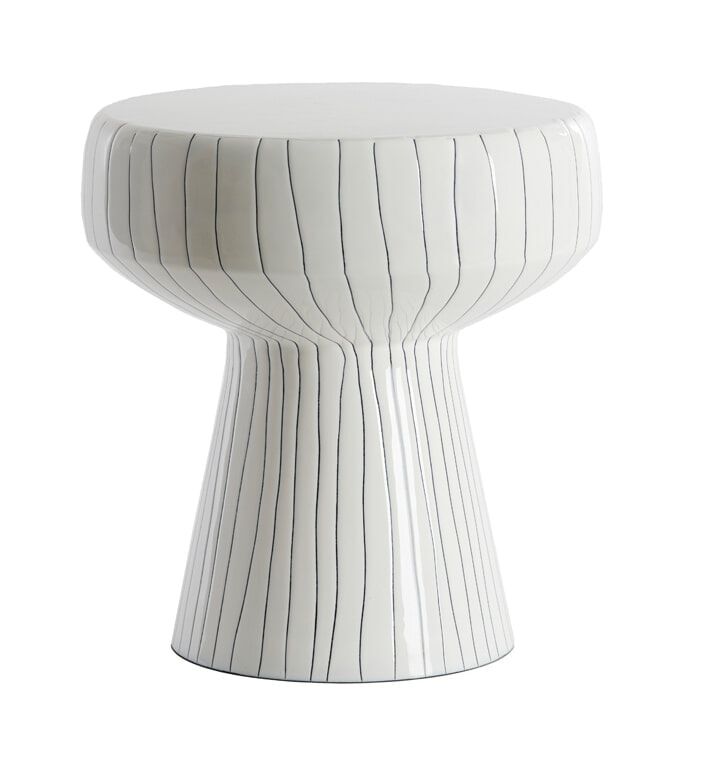 Light & Living Dakwa Bijzettafel – Minimalistische Ronde Accentuering in Wit‑Zwart