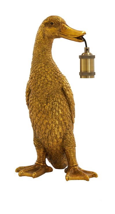 Light & Living Duck‑lamp in antiek brons – stijlvolle tafellamp van 48 cm