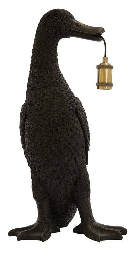 Light & Living Duck Tafellamp Zwart – Stijlvolle Verlichting voor Modern Interieur