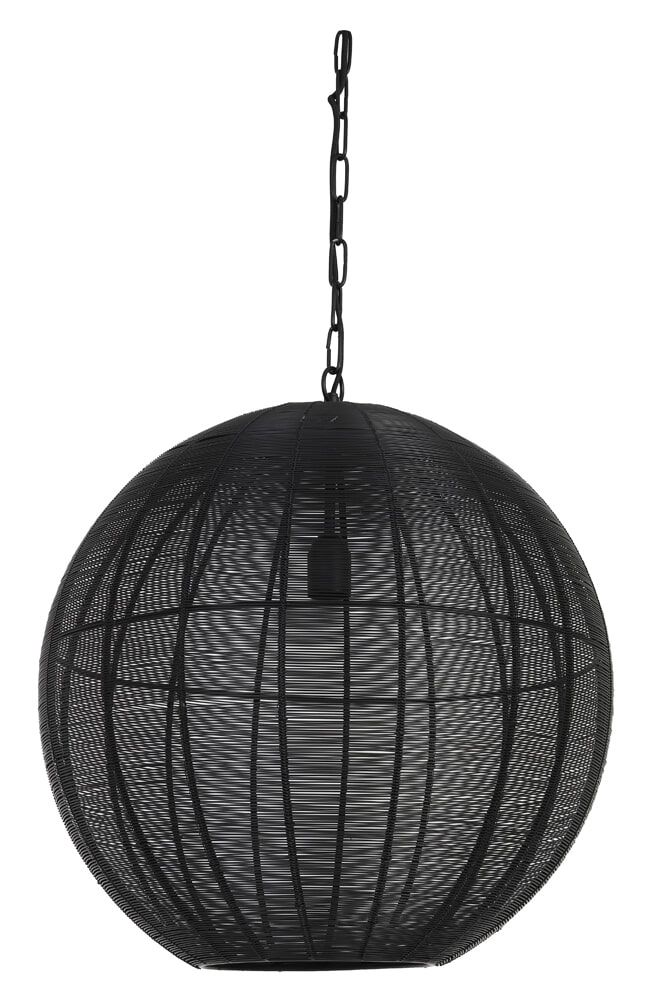 Light & Living Hanglamp Amarah – Mat Zwart, 50 cm – Moderne Verstelbare Hanglamp