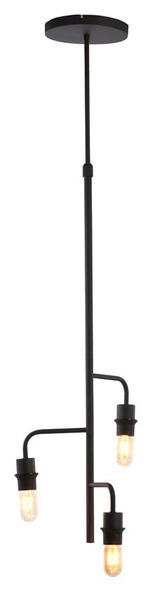 Light & Living Hanglamp Edisa – Stijlvolle 3‑lampeninstallatie in mat zwart