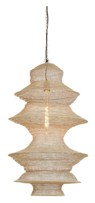 Light & Living Hanglamp Nakisha 82 cm – Zand: Tijdloze warmte in elk interieur