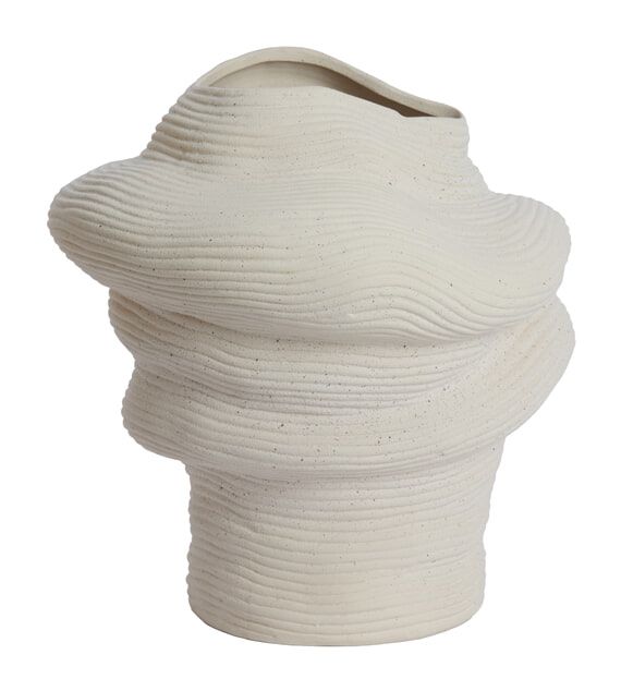 Light & Living Luzz Keramische Vaas – Mat Crème, 34 cm – Tijdloze Elegantie voor Elk Interieur