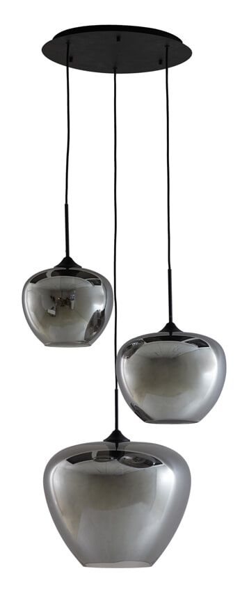Light & Living Mayson 3‑lampen Hanglamp – Moderne Elegantie in Smoke