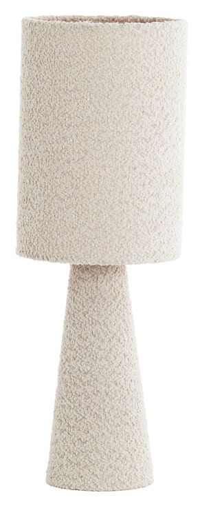 Light & Living Micky Bouclé Tafellamp – Warm Zanddesign, 58 cm