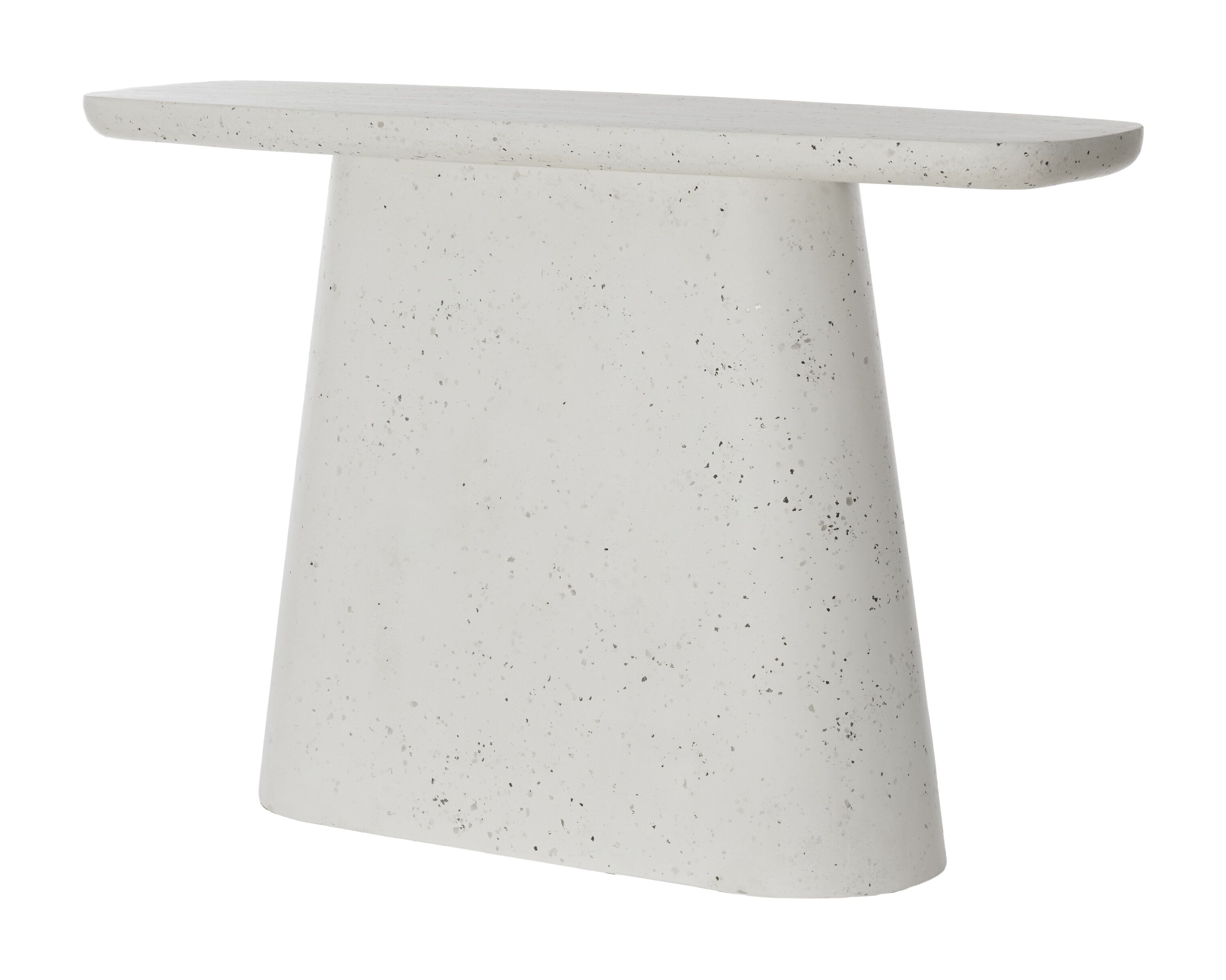 Light & Living Ovale Sidetable Hamura Terrazzo – Stijlvolle Wit Tafel 120 cm
