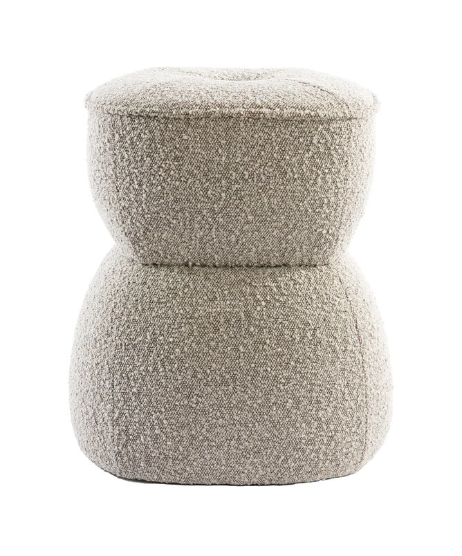 Light & Living Poef Leyla – Luxe Bouclé in Beige