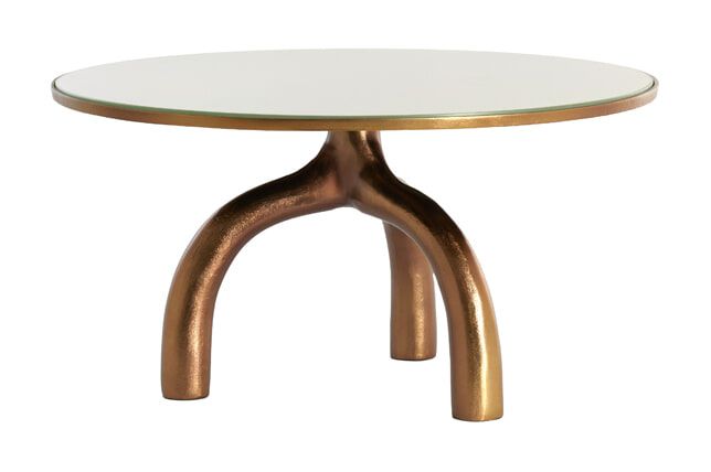 Light & Living ronde salontafel Mello – stijlvolle bronskleur, 76 cm