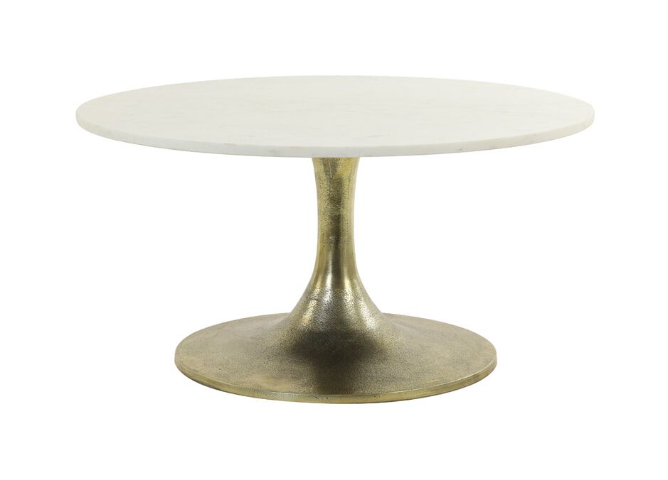 Light & Living Salontafel Rickerd – Stralend wit marmer, rond en modern